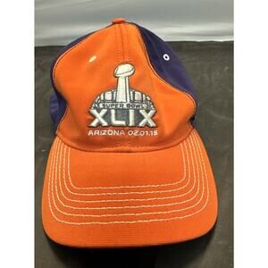 Super Bowl XLIX Arizona 2015 NFL Hat '47 Brand Orange Patriots vs Seahawks OSFA